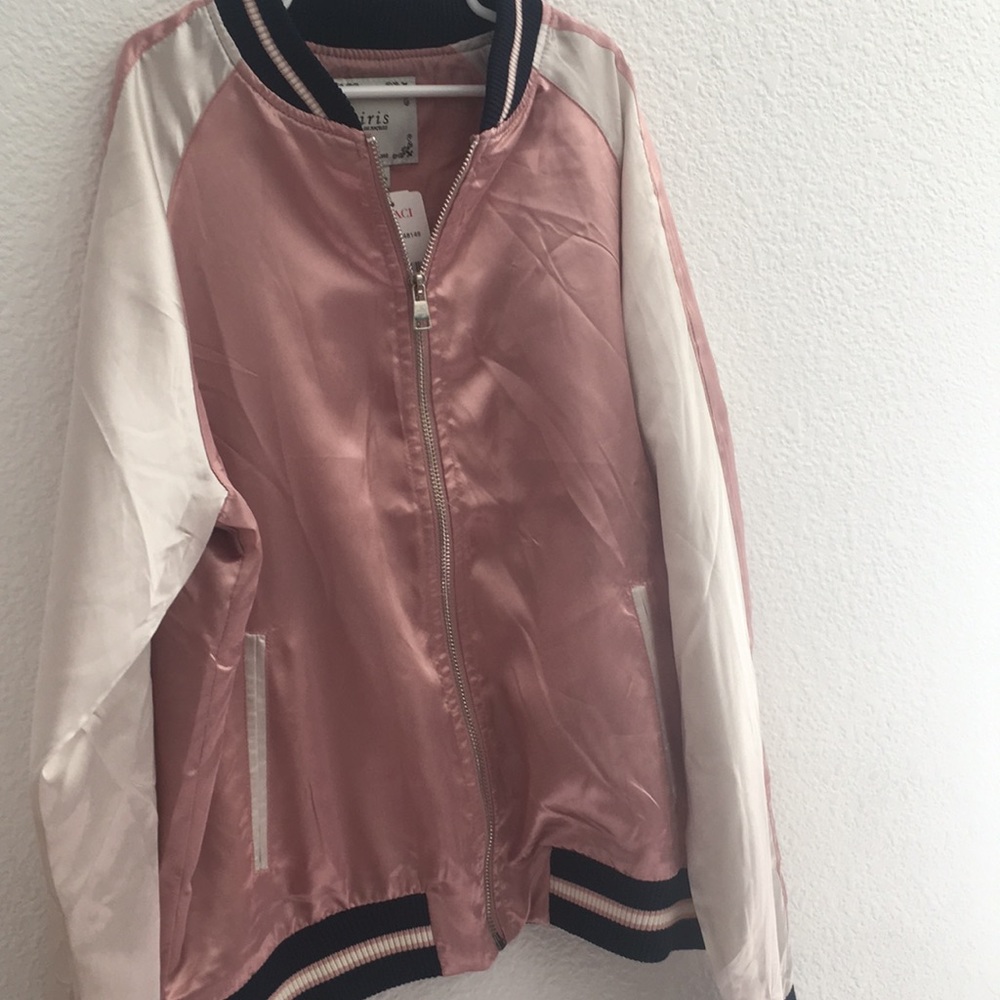 satin/silk bomber jacket